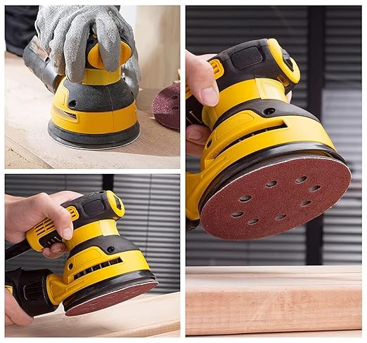 100 PCS 5 Inch Sanding Discs 150 Grit, Round Hook and Loop Sandpaper for Random Orbital Sander