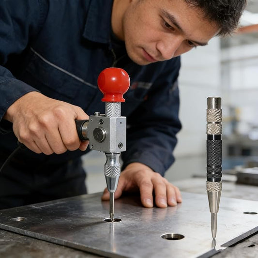 Super Strong 6 Inch and 5 Inch Heavy Duty Automatic Center Punch竊똇and Tool for Metal or Wood