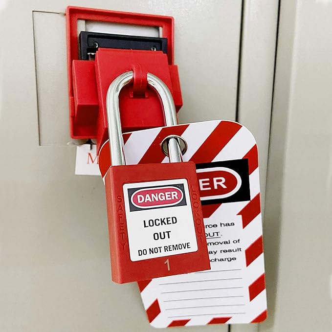 Lockout Tagout Locks, Safety Padlock, Loto Locks Keyed Differently Lock Out Tag Out 10 pcs Safety Padlocks Plastic with 10 Lockout TagOut Tags Red