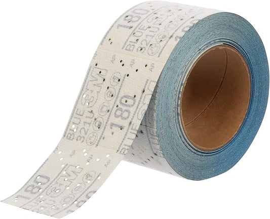 3M Hookit Blue Abrasive Sheet Roll, 36191, Multi-Hole, 2.75 in x 13 yd, 180+ Grade, Automotive Sanding Roll Sandpaper for Coating Removal, Body Repair, Auto Sanding