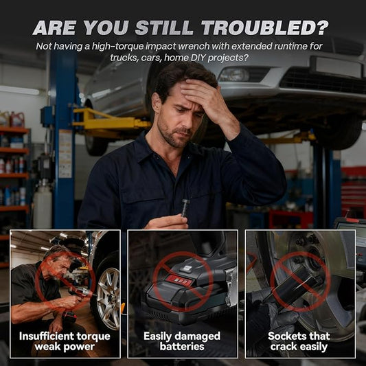 ARCCAPTAIN Cordless Impact Wrench, 1000Ft-lbs (1350N.m) 1/2" High Torque Impact Gun, 15C High-Rate 2x4.0Ah Batteries, 20V Power Impact Driver, Supports Up to 40mm Socket for Heavy Truck/Car/Pickup