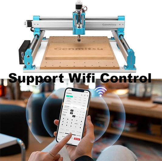 SainSmart Genmitsu 4040 PRO CNC Milling Machine, Support 4-Axis and WiFi Module, Upgraded Lead Screw Drive for Woodworking, Metal and Acrylic Cutting, Milling, GRBL Control