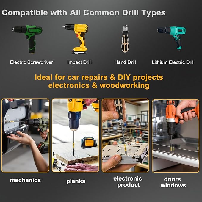 14PCS Impact Long Torx Bit Set, 6-Inch, T7?밫40, Tamper Proof Star Bits Set, Magnetic Security Torx Bit Set with 1/4 Inch Hex Shank, S2 Steel, Ideal for Automotive, DIY, Electronics