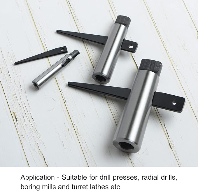 uxcell MT3 to MT2 Morse Taper Adapter Morse Taper Center Sleeve Reducing Drill Sleeve 3MT to 2MT for Lathe Milling