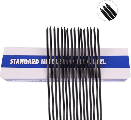SWANSOFT Point Tip Replacement Needles, Manganese Steel Derusting Needles, 38Pcs Replacement Needles Set for Needle Scaler 7 Inch