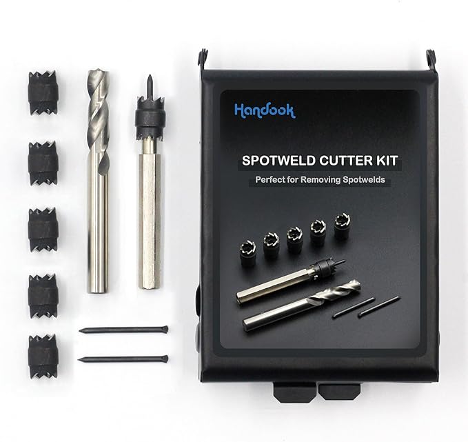 Spot Weld Cutter, Sheet Metal Hole Cutter, Punch Remover Panel Separator for Power Drill Welding Auto Body Work Tool, 3/8 Inch Drill Bit Tool (9-Pack)