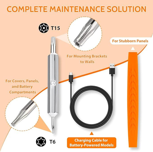 Ring Doorbell Screwdriver for ALL Models Ring Video Doorbell 4-in-1 Doorbell Maintenance Kit-Orange