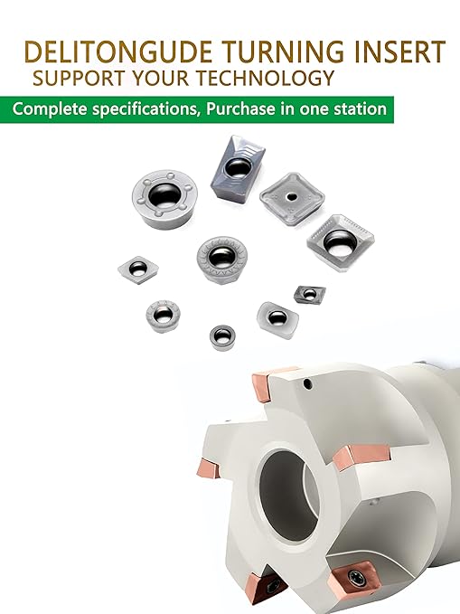 10pcs APMT1604PEER CNC Lathe Indexable Solid Carbide Milling Turning Insert for The Finishing of Steel and Other Metal (APMT1604PEER-XM LF6018)