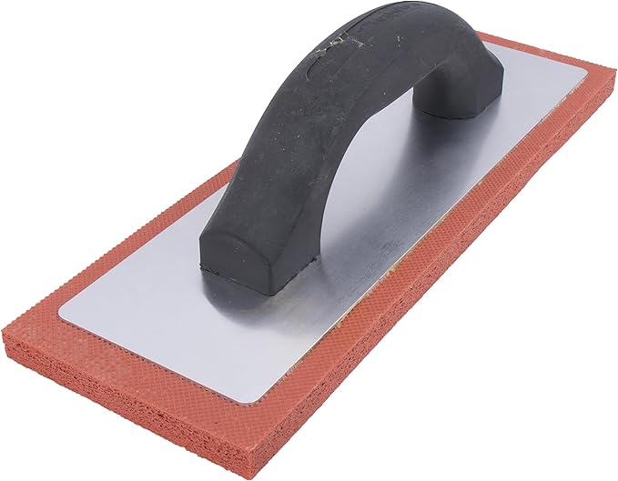MARSHALLTOWN Rubber Floats, Plastic Handle, 229mm Length, 102mm Width, Fine Float Grit, 13mm Thickness, RRF94F