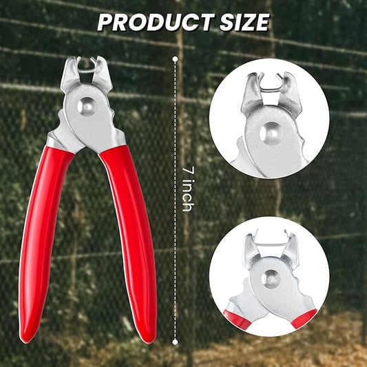 Hog Ring Pliers,Professional upholstery Hog Rings Pliers Kit,Auto Upholstery Installation Tool for Fence,animal pet cages,railings,wires,Ropes,sausage and Meat Casings(Straight Hog Ring Plier)