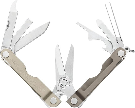 LEATHERMAN, Micra, Keychain Multi-tool with Grooming Tools, Mini Pocketknife for Everyday Carry (EDC), Hobbies & Outdoors, Built in the USA, Winter Fog