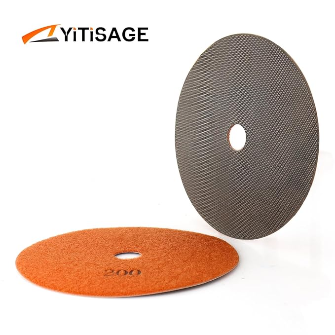6 Inch Electroplated Diamond Grinding/Polishing Pads Sanding Granite Concrete Glass Metal Stone Grinding Disc(grit 200-1pc)