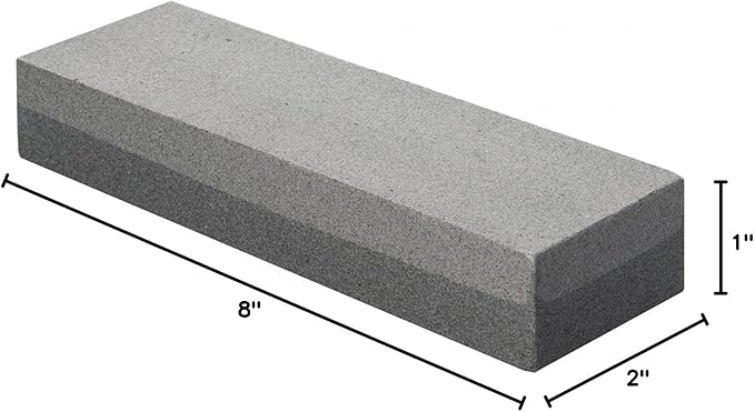 ASR Outdoor 8" Dual Grit Knife Blade Sharpener Bench Sharpening Stone, 120/240 Grit