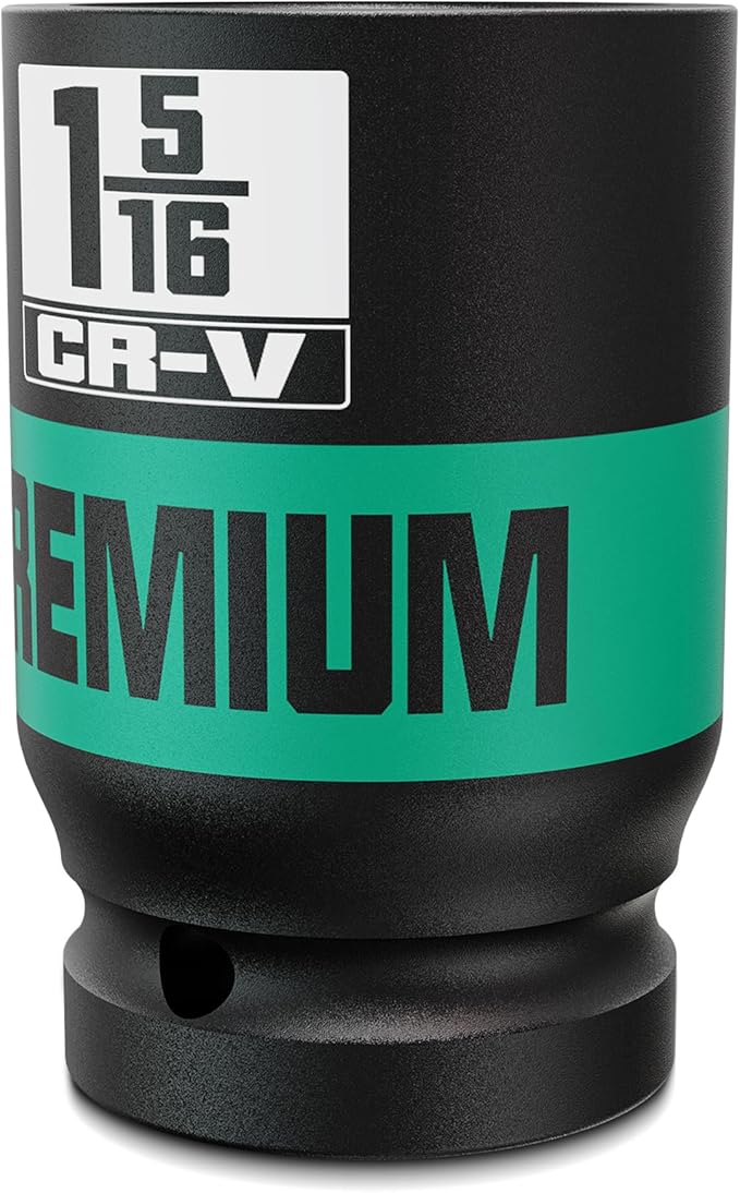 1-5/16 inch 3/4" Drive Impact Socket, SAE Axle Nut Sockets, Thicker Jumbo Sockets, 6 Point, Cr-V, Vehicle and Apparatus Maintenance