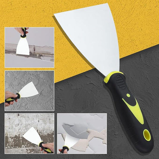 4 Pack Putty Knife Scraper Tool 1.5" 3" 4" 6" Stainless Steel Paint Scraper Spackle Knife Set for Repairing Drywall, Removing Wallpaper, Mud, Plaster Scraping, Drywall Tools Taping Knife Tool