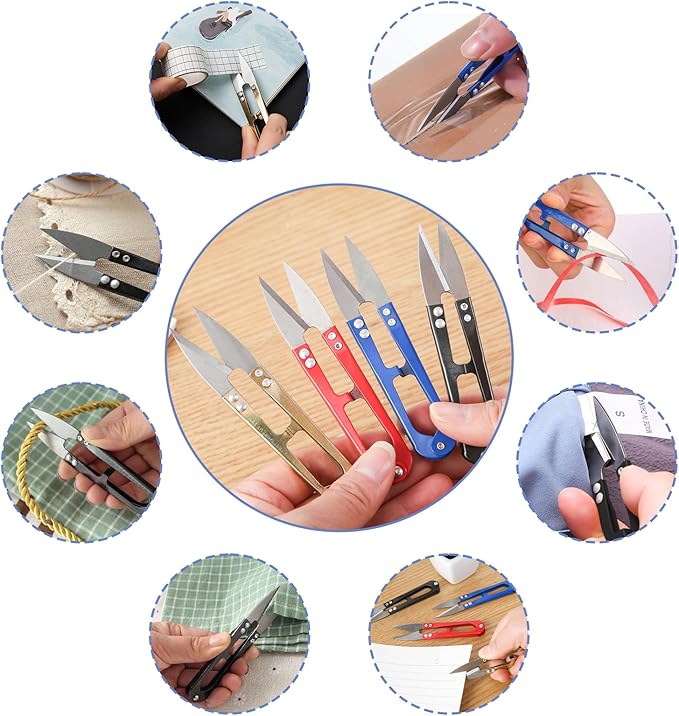 24Pcs Sewing Scissors for Fabric, Thread Yarn Embroidery Clippers Cutter, Small Snips Plant Trimming Nipper, Great for Stitch, Art Craft, Mini DIY Supplies,Garden Use