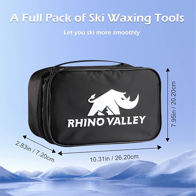 Ski Snowboard Tuning and Waxing Kit, 13/15 PCS Ski Wax Kit with 120V Waxing Iron, Snowboard Repair Kit Tuning Equipment with Universal Wax, Scraper, Ptex, Brush, Heavy Duty Carry Case