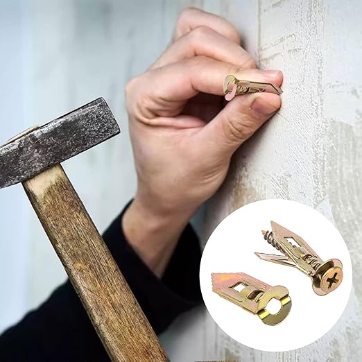 80PCS Self Drilling Drywall Anchors with Screws,40 Sheetrock Anchors (0.47x1.57 Inch) & 40 Zinc Expansion Screws