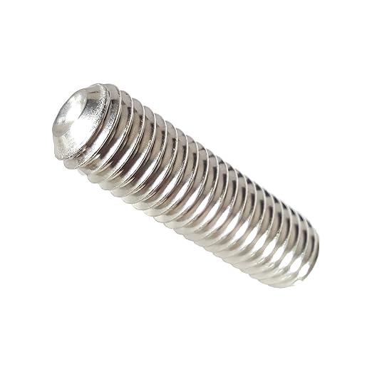 M1.6-0.35 x 4MM Socket Set Screws, Allen Socket Drive, Din 916, Stainless Steel A2, Full Thread, Bright Finish, Cup Point, Quantity 10 by Fastenere