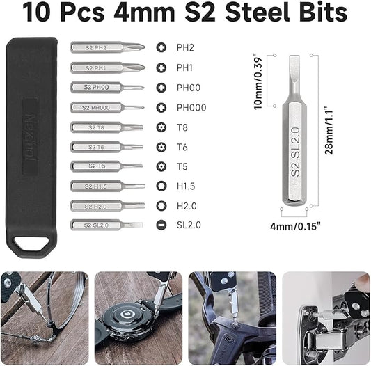 NexTool Knight K30 Multitool,11-in-1 Pocket Knife Multi tool with Axis Lock,Serrated Scissors,Tweezers,Awl,4mm 10-in-1 Bit Set for DIY?갧epairs?갍ifts