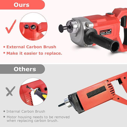 Seeutek Concrete Vibrating Tool - 1600W Electric Concrete Vibrator with 6.6ft Shaft Rod, 15000VPM Portable Pencil Cement Vibrator for Industrial Concrete Construction, Easy to Use