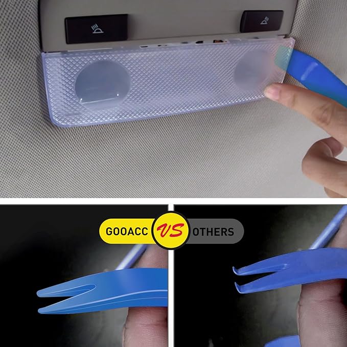 GOOACC Auto Trim Removal Tool Kit No-Scratch Tool Kit for Car Audio Dash Window Molding-4PCS (Blue)