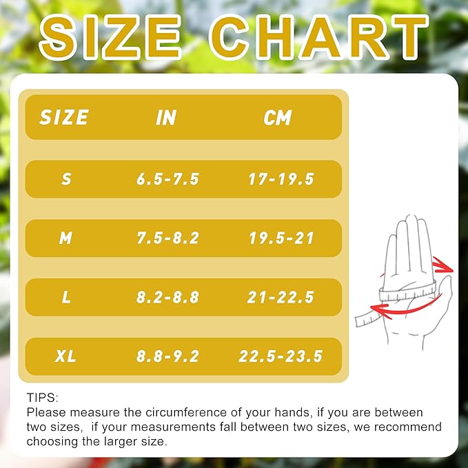 HANDLANDY Men Leather Gardening Gloves, Utility Work Gloves for Mechanics, Construction, Driver