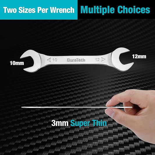 DURATECH 10 mm x 12 mm Super-Thin Open End Wrench, Metric