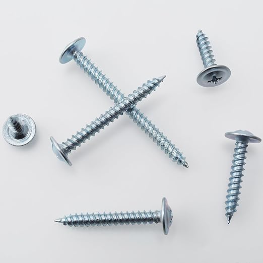#8 Modified Truss Head Wood Screws Assortment Kit, 132 pcs, Phillips Drive, Wood Screws, Screws Assortment, Screws, Screws Set, 6 Sizes (1/2?? 3/4?? 1?? 1-1/4?? 1-1/2?? 2??