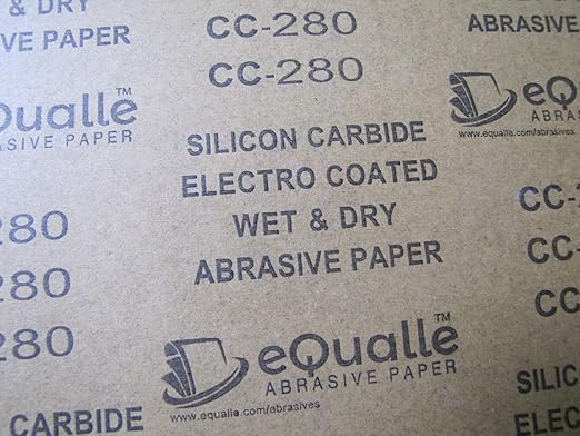 280 Grit Sandpaper Sheets 50 Pack 9x11 in ??Very Fine Silicon Carbide Smoothing Topcoats, Polishing Edges, Light Surface Cleanup ??Wet or Dry Use, Lija para Acabado, Grano 280, USO en Seco o H첬medo