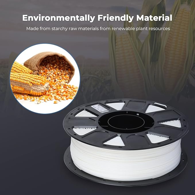 Creality 3D Printer Filament, PLA Filament 1.75mm Bundle 2kg for 3D Printing, Ender PLA Filament No-Tangling, Strong Bonding & Overhang Performance, Accuracy +/- 0.02mm (White & Red)