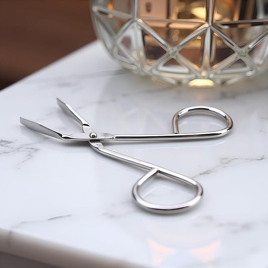 Silver Stainless Steel Eyebrow Scissors, Elbow Pliers Clip Scissors, Flat Tip Tweezers Hair Plucker Hair Removal, Industrial Tweezers, Hand Tools