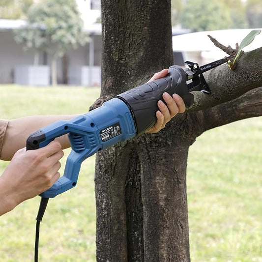 Reciprocating Saw, 6Amp 2800RPM Variable Speed Reciprocating Saw with 4/5"(20mm) Stroke Length, 3Pcs Blades for Wood, Soft Metal, PVC Pipe Cutting