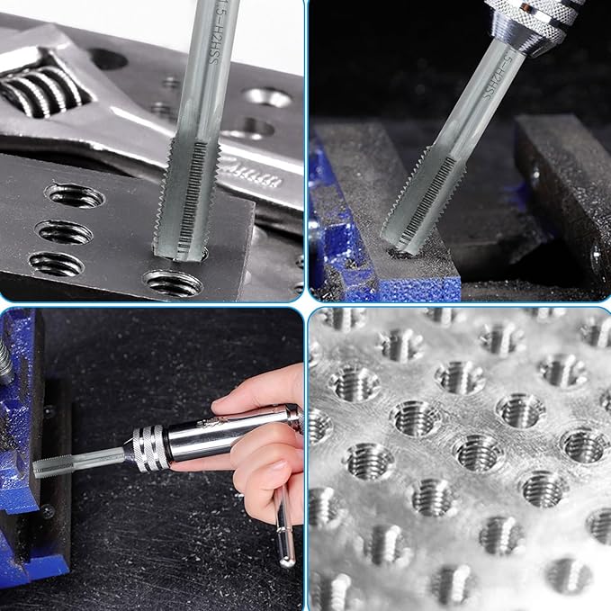 HARSKIYER M14 x 1.5 Metric Tap and Die Set, HSS Machine Thread Tap Die Set, M14 x 1.5mm Right Hand Thread Tapping Tool