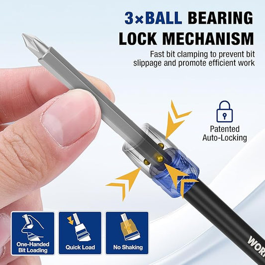 WORKPRO Drill Screwdriver Bit Holder for Impact Driver Bits, 3" Drill Bit Extension, 1/4 Inch Hex Shank Quick Release Extension Adapter, Ideal for Nuts, Drills and Socket Driver Adapters
