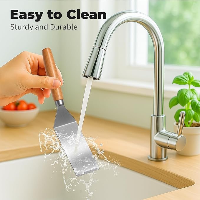 2Pcs Stainless Steel Spatula Set,Mini Serving Spatula for Kitchen Use,Metal Spatula for Cooking with Heat Resistant Handle,Metal Spatulas for kitchen use for Pancakes?갟asagna?갃rownies?갅ake and Cookie
