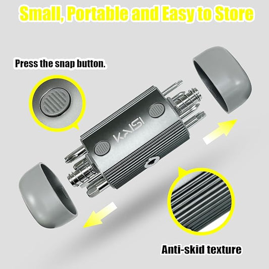 Kaisi Screwdriver Set 12-in-1 Portable Multi Bit Screwdriver All in One Screw Driver with Phillips,Flat Head,Torx Security,Hex and 1/4 Nut Driver for Outdoor and Daily Repair Tools