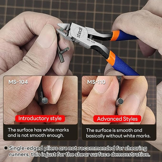 stedi Model Nipper, Sprue Cutter with Ultra-thin Single-Blade and Stiff Spring Hobby Nippers for Gundam Repairing Plastic Model and Miniature Model, Orange