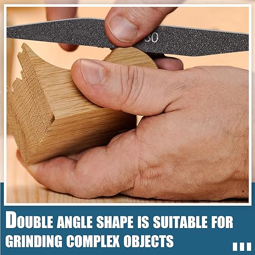 Honoson 70 Pcs Sanding Sticks Polishing Sticks Fine Sanding Twig Coded Abrasive Sand Twig for Plastic Model Assorted Metal and Wood Sand Tool Accessory for Craft(Low Grits Rating,Double Angle)