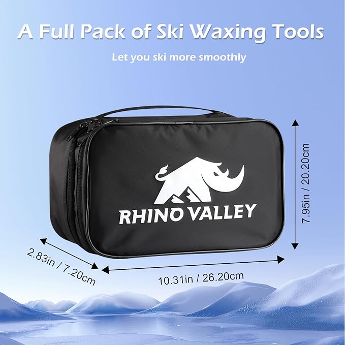 Ski Snowboard Tuning and Waxing Kit, 13/15 PCS Ski Wax Kit with 120V Waxing Iron, Snowboard Repair Kit Tuning Equipment with Universal Wax, Scraper, Ptex, Brush, Heavy Duty Carry Case