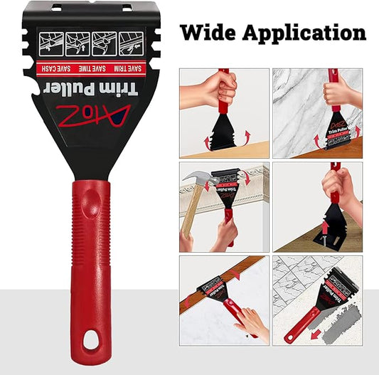Trim Removal Tool for Baseboard Trim Puller Tool Pry Bar for Commercial Work,Molding, Siding, Flooring Removal