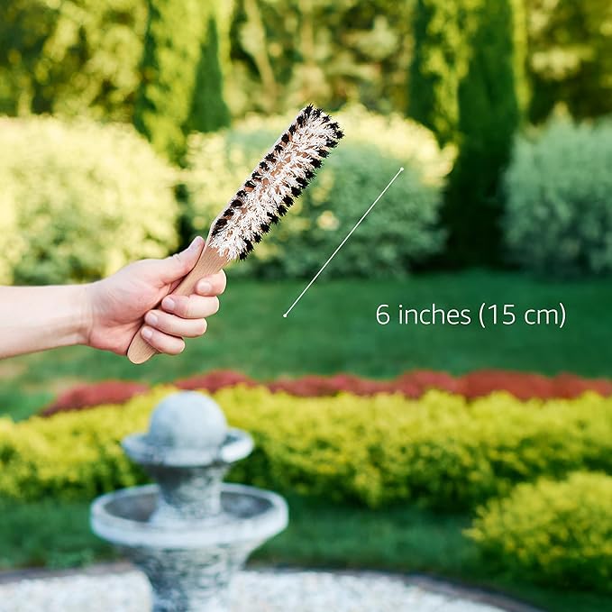 Carpet Cleaning Brush, Scrub Brush with Handle for Floor Mats, Heavy Duty Carpet Cleaner Brush, Rug Brush, Upholstery Brush for Indoor and Outdoor, Stiff Nylon Bristles Car Carpet Brush, White