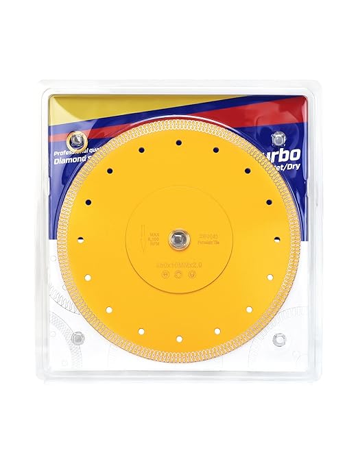 10 Inch Super Thin Wet Diamond Porcelain Saw Blade Tile Blade for Dry or Wet Cutting Porcelain Tiles Granite Marbles……