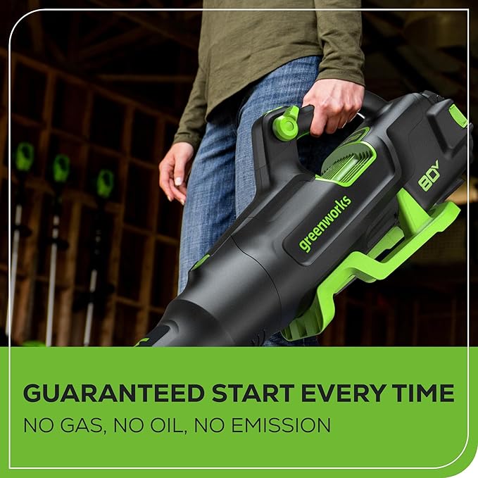 Greenworks 80V 16" Brushless Cordless String Trimmer and 700 CFM Leaf Blower Combo Kit, 2.5Ah Battery and Charger Included