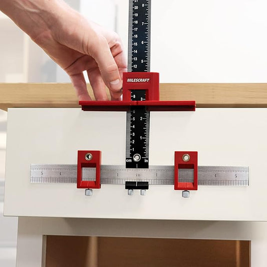 Milescraft 7300 Cabinet Kit ??Cabinet Hardware Jig, Shelf Pin Jig, Hinge Jig and Drawer Slide Jig. Cabinet Handles, Drilling Jig, Euro Concealed Hinge Jig, Drawer Installation Jig ??Ultimate Bundle