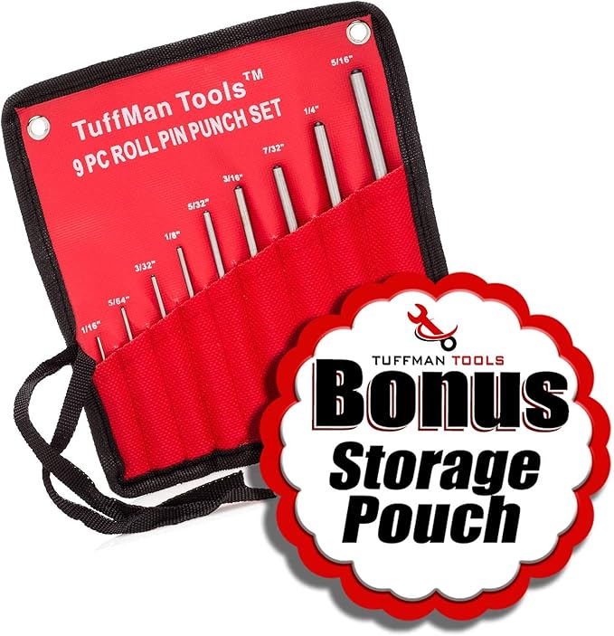 Roll Pin Punch Set & 1.5 lb Dead Blow Hammer, Great for Gunsmiths, Gun Building, Handymen & Watchmakers, Use to Remove Pins on Cars & Boats