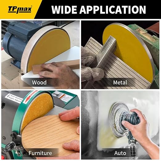 6-Inch 60-Grit Gold PSA Sanding Discs, 30 Pack ??Pro-Grade Self-Adhesive Stickyback Sandpaper with Quick-Release Tabs for DA Sander, Coarse Automotive/Wood/Metal Sanding