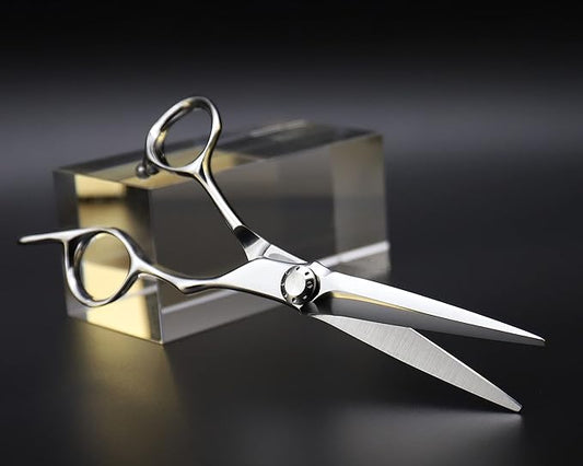 AOLANDUO 6" Double-Backed Hair Shears for Men's Thick Hair ??Japanese VG10 Steel Professional Barber Scissors with Power-Cut Design, Ergonomic Handle, Smooth Bearing, Care Kit Included