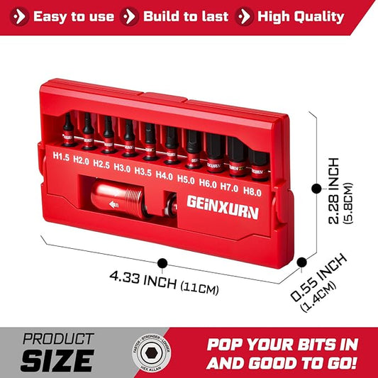 44Pieces Impact Screwdriver Bits Set, Magnetic S2 Steel 1??Phillips/Square/Torx/Slotted/Pozi/Hex Insert Bits Tips,Impact Bit Holder with Rotating Storage Box Case