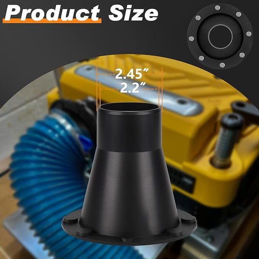 2-1/2 Inch Magnetic Dust Collection Connector w/Dust Control Flex Cuff,2.5" Dust Collector Hose Connector Rubber Cuff Coupler w/Magnetic Dust Collection Fitting for Woodworking Vacuum Dust Collector